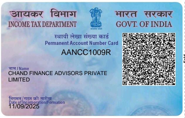 Permanent Account Number Card